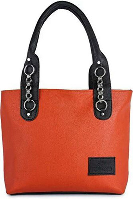 

Rosy Hand-held Bag(Orange, Black), Black;orange