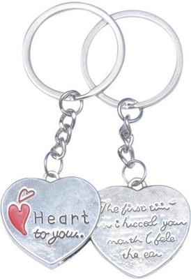 

NeoTask valentine heart couple keychain Locking Key Chain