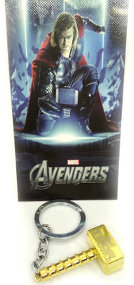 

HALO NATION Avenger THOR Mjolnir Hammer Golden Metal Key Chain