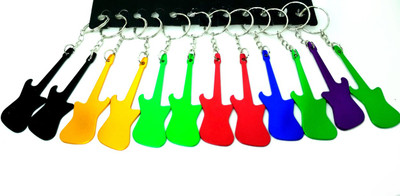 

HALO NATION Metal Guitar Shaped Bottle Opener Set of 12 Key Chain