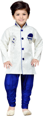 

AJ Dezines Boys Sherwani and Churidar Set(Blue Pack of 1)
