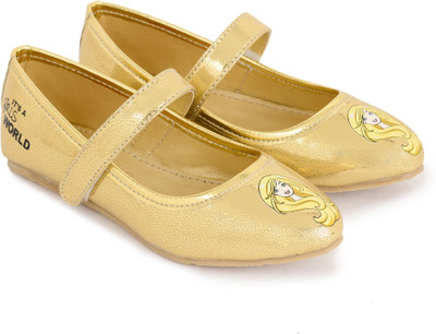

Barbie Girls Velcro Walking Shoes(Gold, Golden