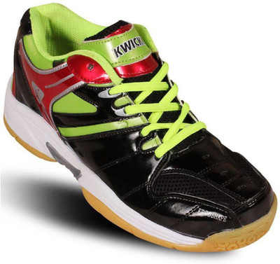 

Kwickk Boys & Girls Lace Badminton Shoes(Black
