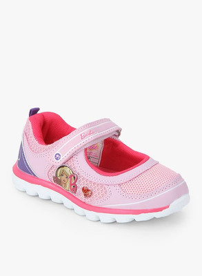 

Barbie Girls Velcro Walking Shoes(Pink, Baby pink
