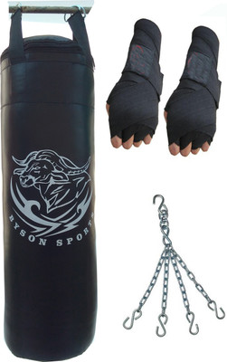 

Byson 36inch Punching kit With Hand Wrap and Chain (Synthetic Leather ) Boxing Kit