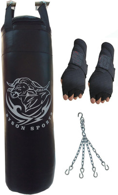 

Byson 2.5 feet Punching kit With Hand Wrap with Chain (synthetic leather) Boxing Kit
