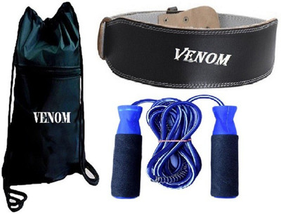 

Venom BACK PACK BAG, LEATHER FITNESS BELT AND WOODEN HANDLE BLUE COLOR SKIPPING ROPE Gym & Fitness Kit