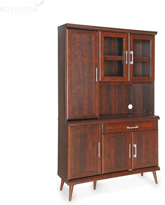 

Berlynoak Kiwi Engineered Wood Crockery Cabinet(Finish Color - Wallnut)
