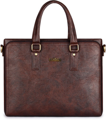 The Clownfish 14 inch Laptop Messenger Bag(Brown), Dark brown