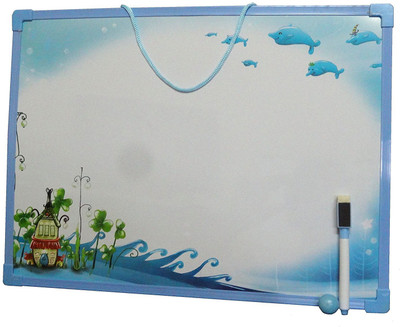 

Shopzone "Kids Board" Slate Board Double-Sided Magnetic Writing Drawing Board with Marker and Eraser for School Children (Random Color & Design)(Multicolor)