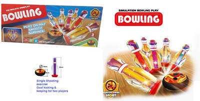 

VShine Simulation bowling play bowling ball with cool light & ice hockey ball sport toys (Multicolor)