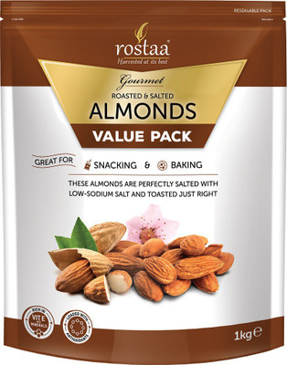 

Rostaa Roasted & Salted Almond (Pack of 2) Almonds(1 kg, Pouch)