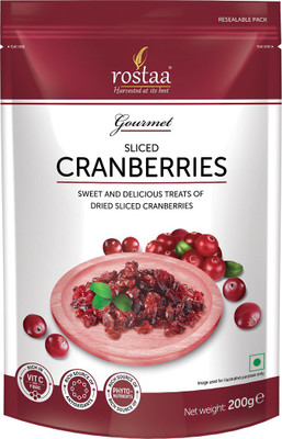 

Rostaa Dried Sliced Cranberries Cranberries(200 g, Pouch)