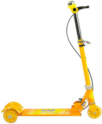 

VShine Kids Three Wheel Scooter Foldable with Adjustable Height , Bell and LED Light Minion(Yellow)
