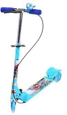 

VShine Kids Three Wheel Scooter Foldable with Adjustable Height , Bell and LED Light Spiderman(Blue, Red)