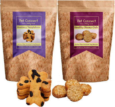 

pet connect Hand-Baked Gluten Free Dog Biscuits-Blueberry Blueberry, Oats Dog Treat(500 g, Pack of 2)