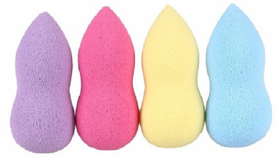 

ACUTAS 4 Pcs Makeup Foundation Sponge Makeup Cosmetic puff Flawless Powder Smooth make up sponge (Multi Color)
