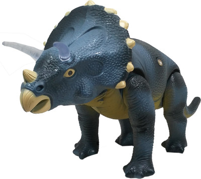 

HALO NATION Dinosaur Triceratops - Remote Control - Real Sound and Movements - Jurassic Park Theme(Blue)
