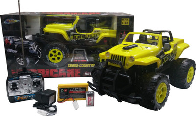 

HALO NATION Cross Country Huricane Jeep Scale 1:12 , Big Size ,Rechargable , Remote controlled(Yellow)