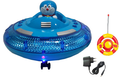 

VShine Doraemon Spin UFO Remote Controlled 360 Degree Stunt Car with RC Light & Sound (Rechargable)(Blue)