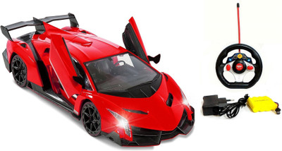 

HALO NATION 1:16 Lamborgini Veneno Remote Control Car with Opening Doors (Rechargeable) (Red)(Red)