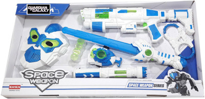 

HALO NATION Guardian Of Galaxy - Weapon Set from Universal Star Wars - Gun & sticks with cool mask, Expandable Laser Sword With Light And Sound and more Space Accessories