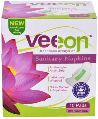 

Veeon VEEON ANION SANITARY NAPKINS 10S Sanitary Pad(Pack of 10)