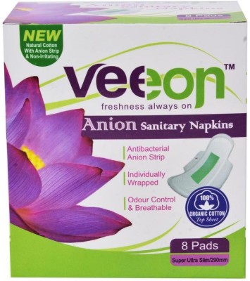 

Veeon VEEON ANION SANITARY NAPKINS 8S Sanitary Pad(Pack of 8)