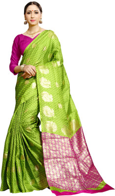 

Poornathava Printed Bhagalpuri Art Silk Saree(Multicolor)
