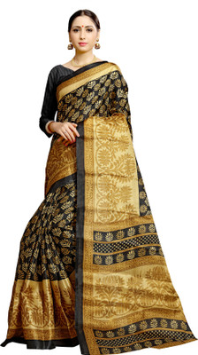 

Poornathava Printed Bhagalpuri Art Silk Saree(Multicolor)