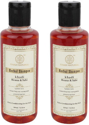 

Khadi Natural Herbal Henna & Tulsi Shampoo(420)