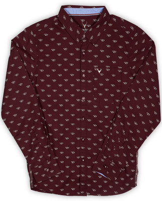 

Allen Solly Junior Boys Printed Casual Maroon Shirt, Red