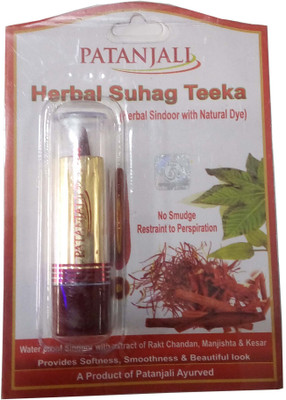 patanjali Herbal Suhaag Tika Sindoor(Red Marron)