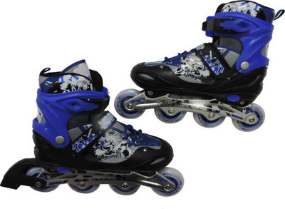 

Snazzy Adjustable Shoes (Medium) In-line Skates - Size 3.5-5.5 UK(Black), Black;blue