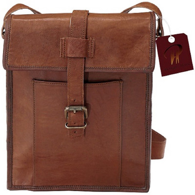 

Anshika International Boys & Girls Casual Brown Genuine Leather Sling Bag