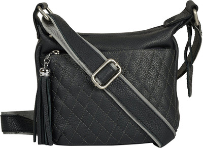 

Walletsnbags Girls Casual Blue Genuine Leather Sling Bag