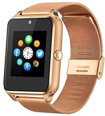 

ESTAR Presenting Bluetooth Smartwatch with Sim- Card Support Compatible with Asus Fonepad 7 FE375CG Gold Smartwatch(Gold Strap Free Size)