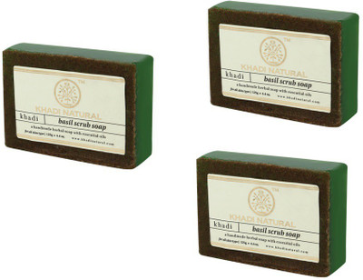 

Khadi Natural Organic Basil Scrub Soap(375 g)