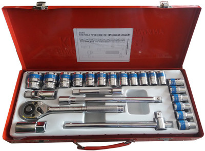 

Mg-Bullet Euro King Tools 1/2" Square Drive Socket Tools Spanner Set Kit (24pcs Tool Kit) Socket Set(Pack of 24)