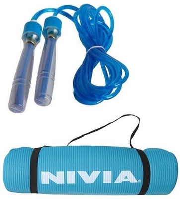 

Nivia Combo of Two, One Yoga Mat (Blue) and One Skipping Rope- Multicolor 10 mm Yoga Mat