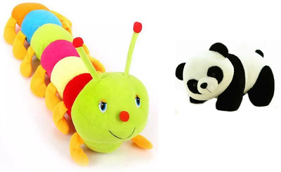 

Kashish Trading Company Combo Caterpillar (50 Cm) & Panda ( 30 Cm ) - 12 inch(Multicolor)