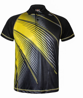 Kothari Printed Men Polo Neck Light Blue T-Shirt