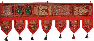 

Lal Haveli Handmade Cotton Wall Tapestry Decorative Door Hanging Toran(Cotton)