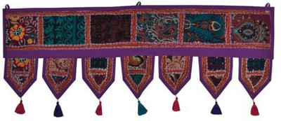 

Lal Haveli Home Decor Wall Hanging Embroidered Tapestry Door Toran(Cotton)