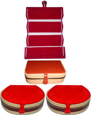 

Aadhya Combo of Ring ,Bangle & Earring Folder pack of 4 Vanity Box(Multicolor)