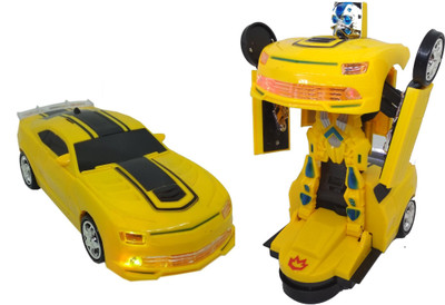 

HALO NATION Bumblebee Transformer Light and Sound Car with Automatic Convertion to Robot and back(Yellow)