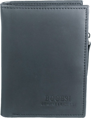 

Bogesi Men Black Artificial Leather Wallet(12 Card Slots)