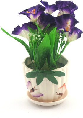 

Importwala Purple Assorted Artificial Flower with Pot(7 inch, Pack of 1)
