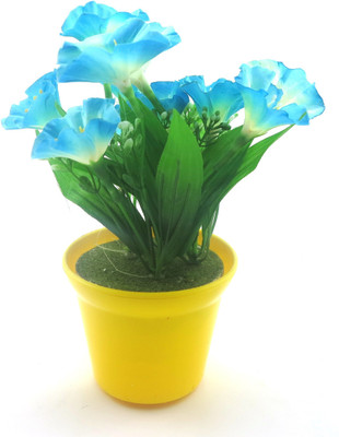 

Importwala Blue Assorted Artificial Flower with Pot(7 inch, Pack of 1)