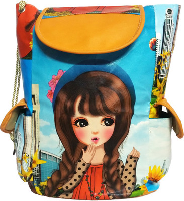 

Luxminet casual backpack for both girls & women 3 L Backpack(Multicolor), Sky blue